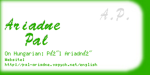 ariadne pal business card